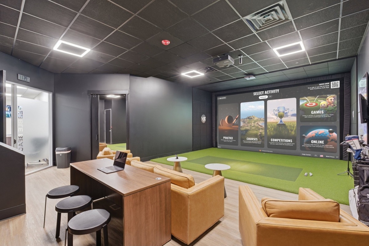 Simulator suite at The Virtual Clubhouse